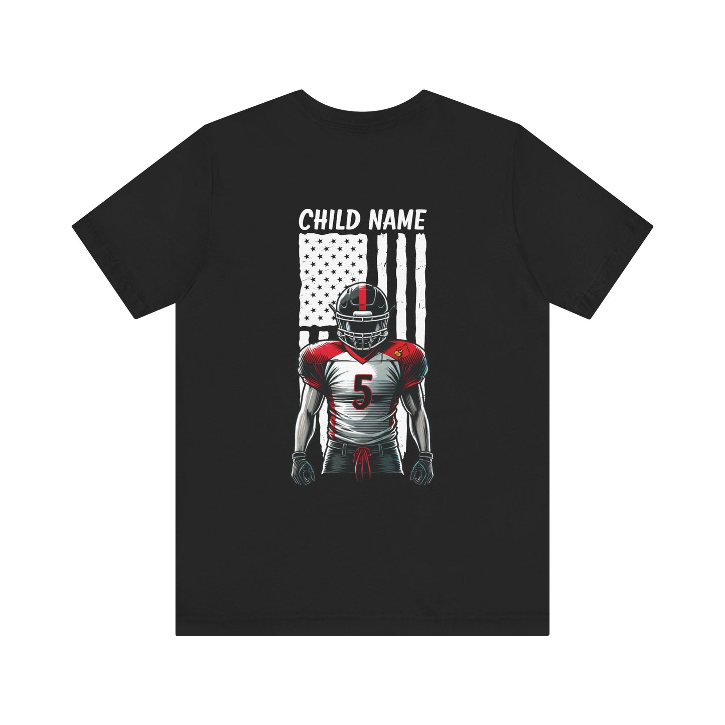 Football Dad Custom Player Name and Number - Bella + Canvas Short Sleeve Tee