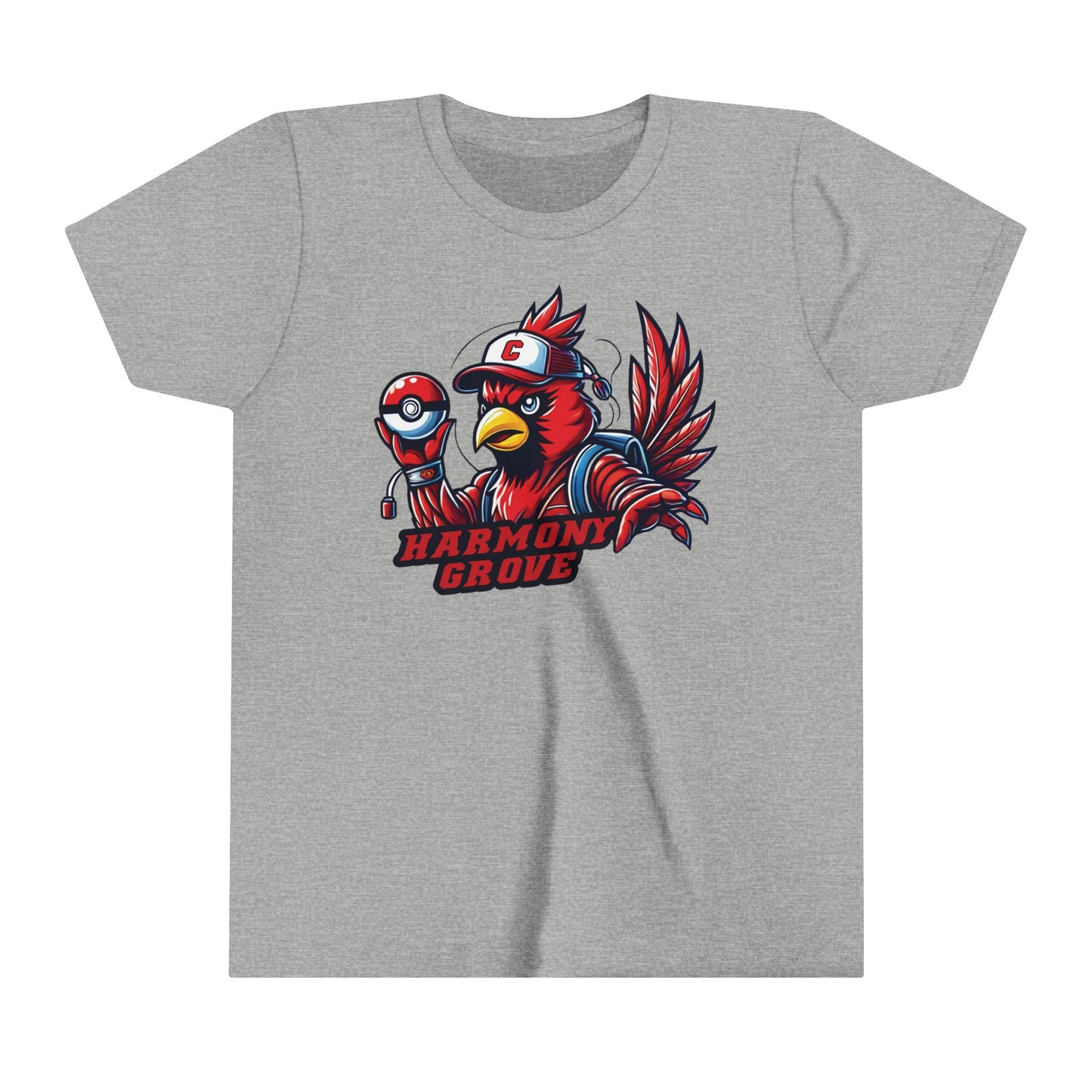 Cartoon Harmony Grove Cardinal - Bella + Canvas Youth Tee
