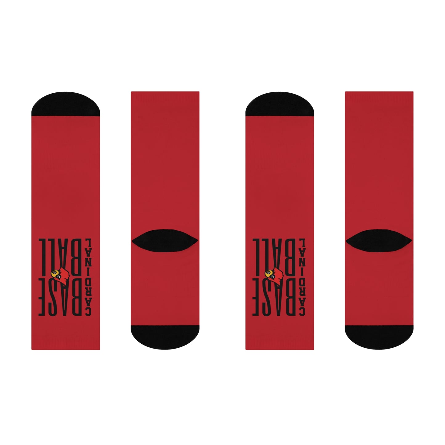 Cardinal Baseball - Red Cushioned Crew Socks