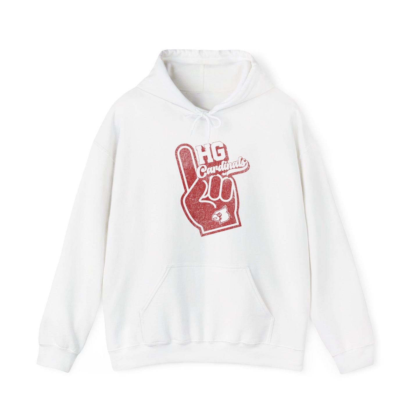 Vintage Foam Finger HG Cardinals - Unisex Heavy Blend™ Hooded Sweatshirt