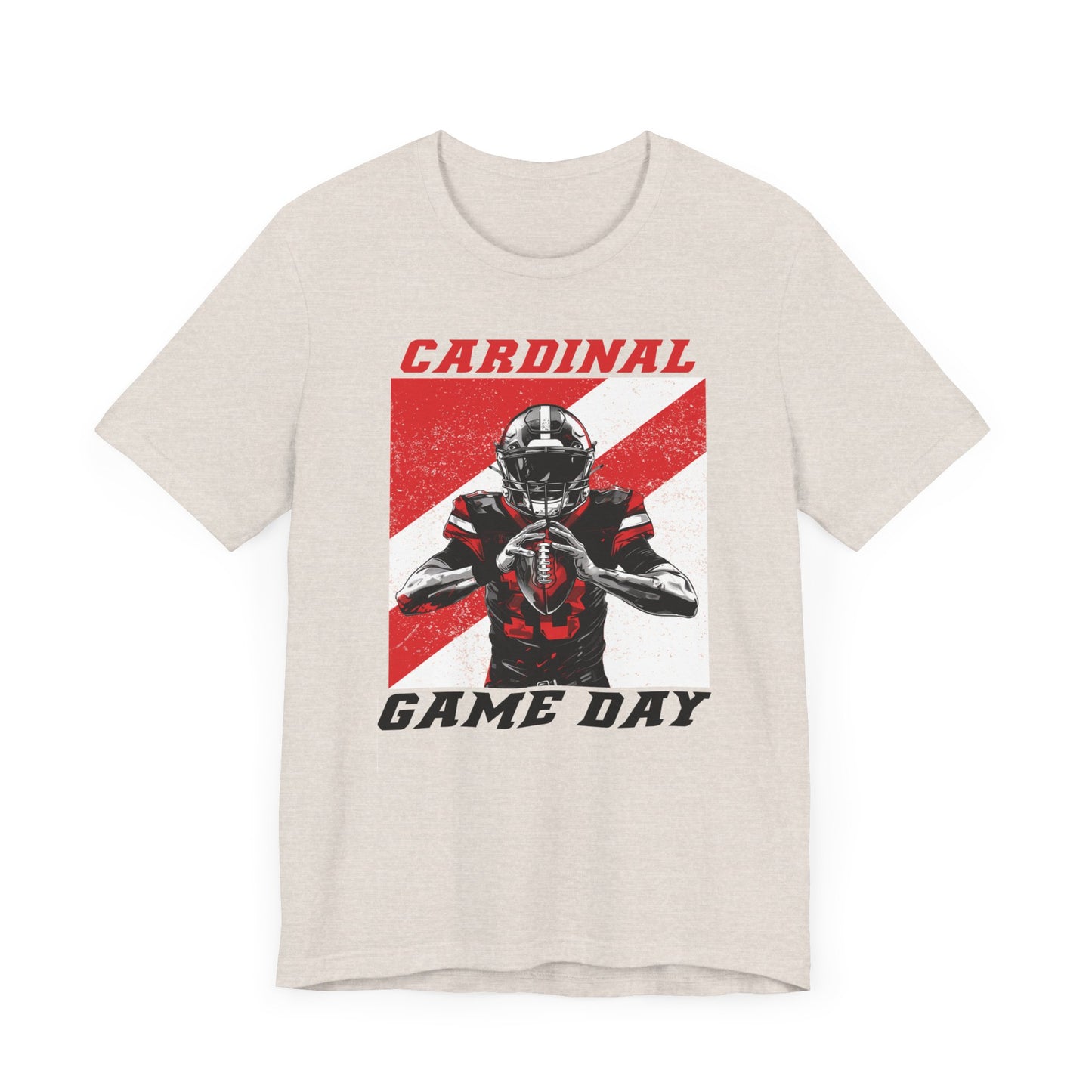 Cardinal Game Day Football - Bella + Canvas Short Sleeve Tee
