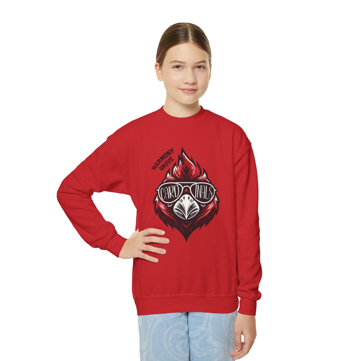 Harmony Grove Cardinal Sunglasses - Youth Crew Sweatshirt