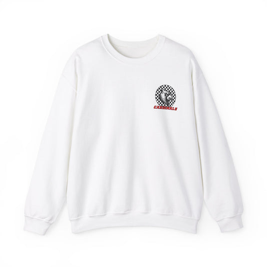 Black and White Checkered Cardinal - of Unisex Heavy Blend™ Crewneck Sweatshirt