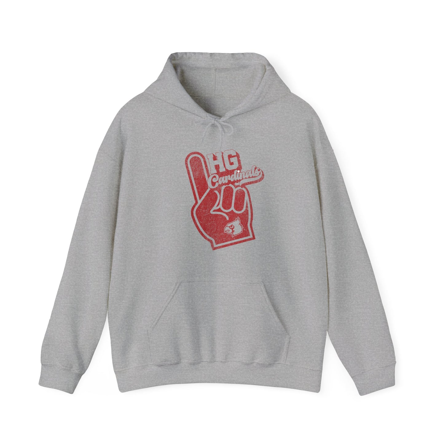 Vintage Foam Finger HG Cardinals - Unisex Heavy Blend™ Hooded Sweatshirt