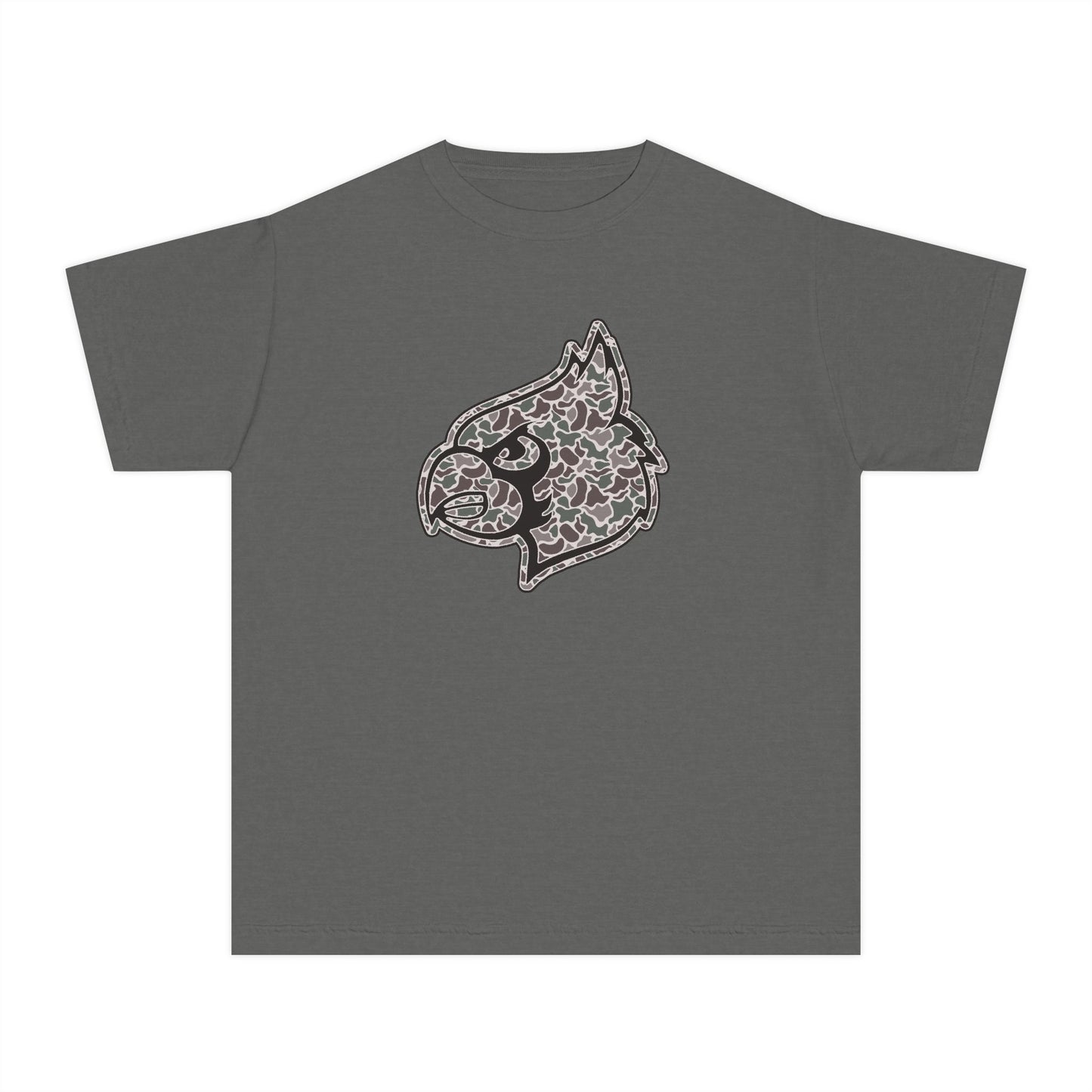 Old School Camo Cardinal - Youth Comfort Colors Tshirt
