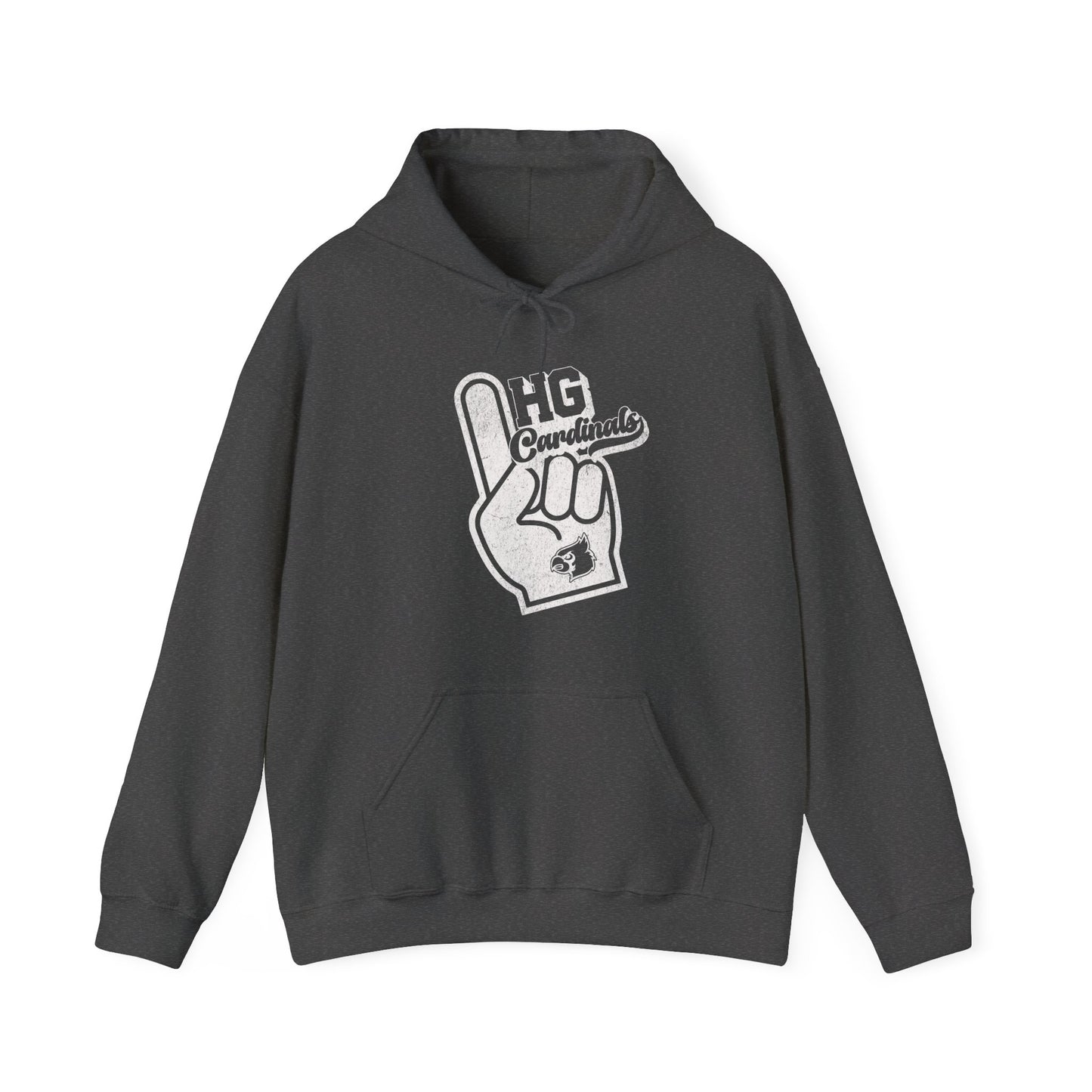 Vintage Foam Finger HG Cardinals - Unisex Heavy Blend™ Hooded Sweatshirt