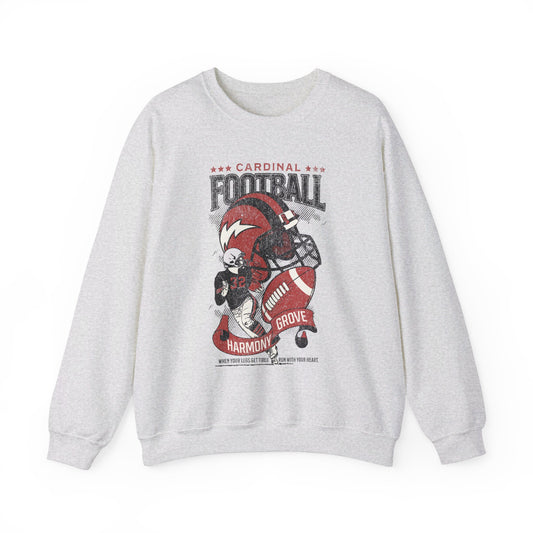 Vintage Cardinal Football - Unisex Heavy Blend™ Crewneck Sweatshirt