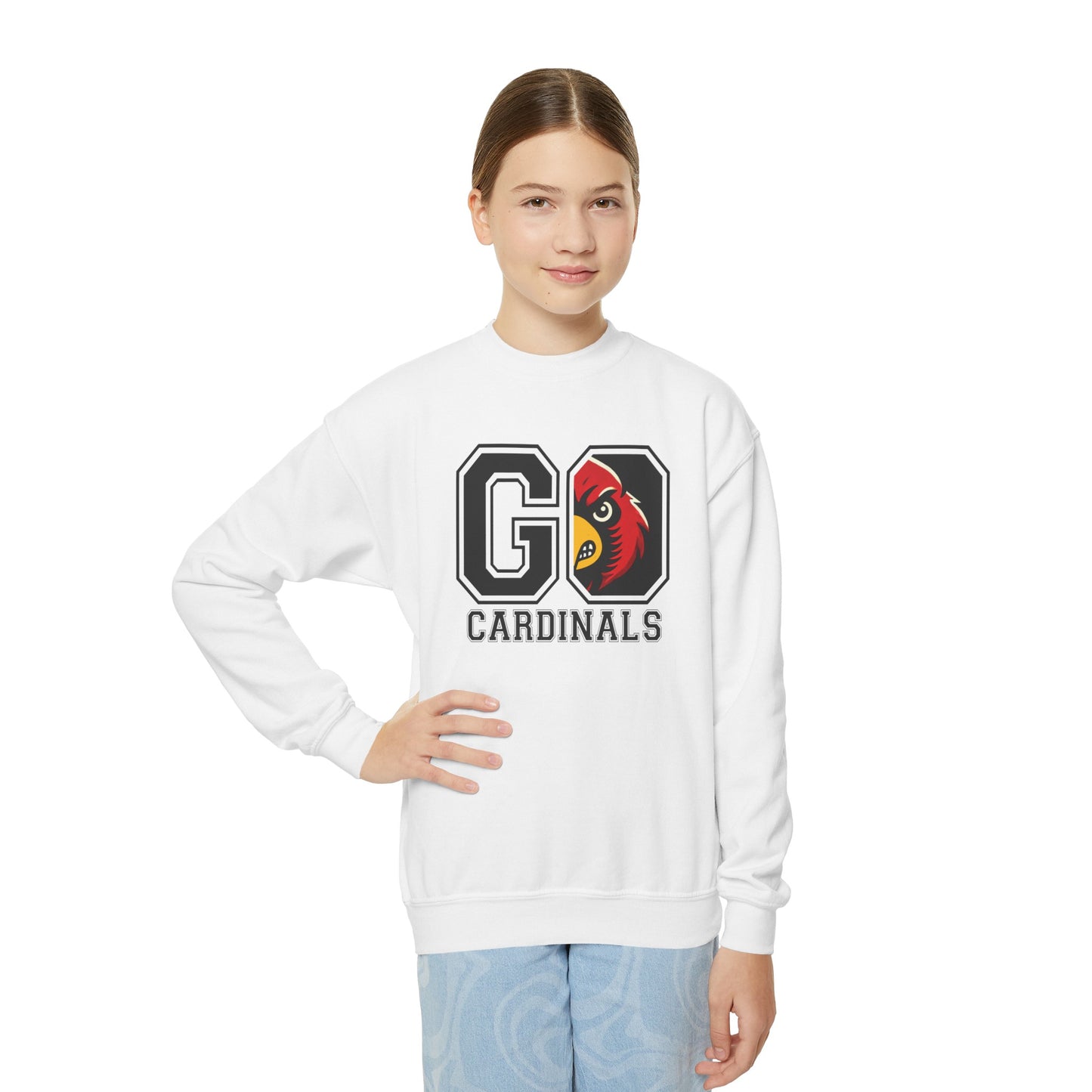 Go Cardinals - Youth Crew Sweatshirt