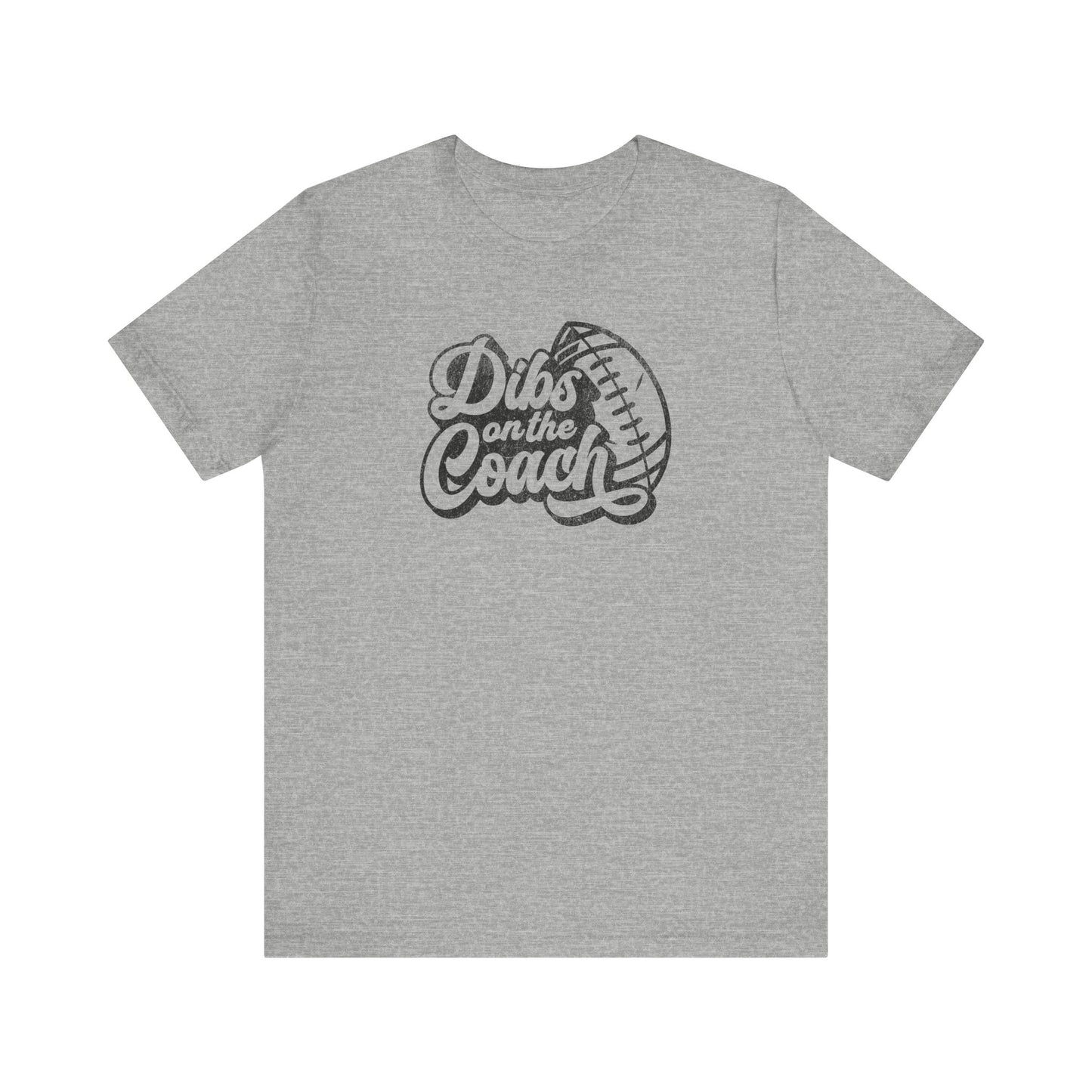 Vintage Dibs on the Coach Football - Bella + Canvas Short Sleeve Tee