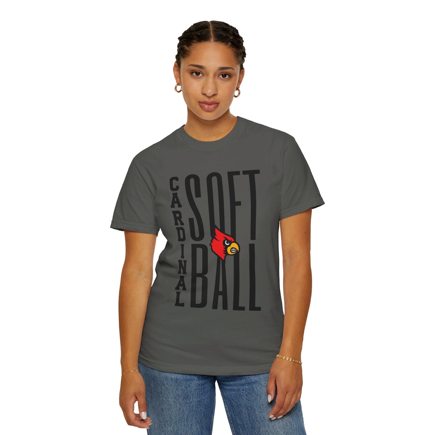 Cardinal Softball - Comfort Colors T-shirt