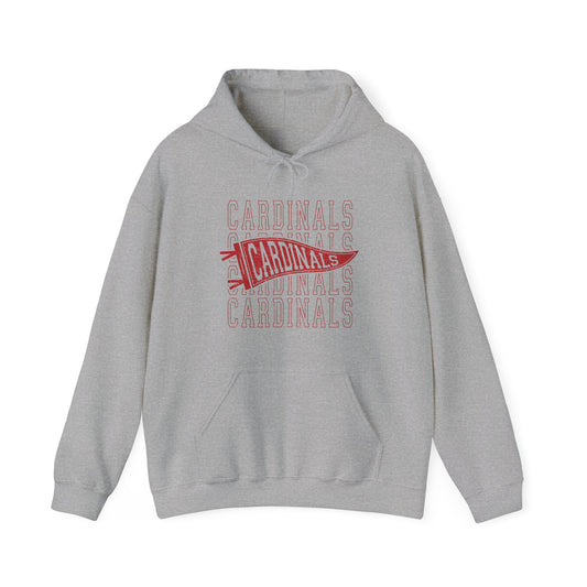 Vintage Cardinals Pennant - Unisex Heavy Blend™ Hooded Sweatshirt