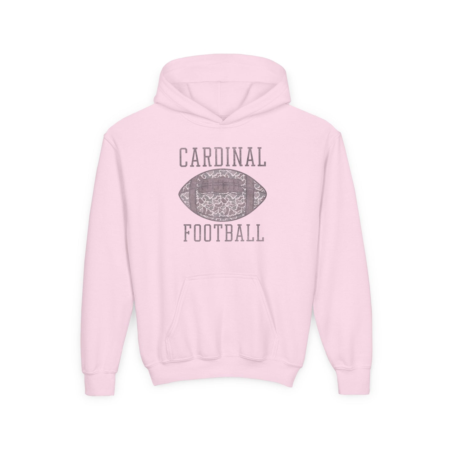Old School Camo Cardinal Football - Youth Heavy Blend Hooded Sweatshirt