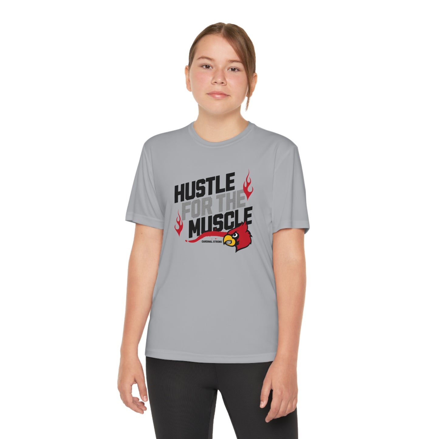 Hustle for the Muscle Cardinal - Youth Sport-Tek® Competitor™ Tee