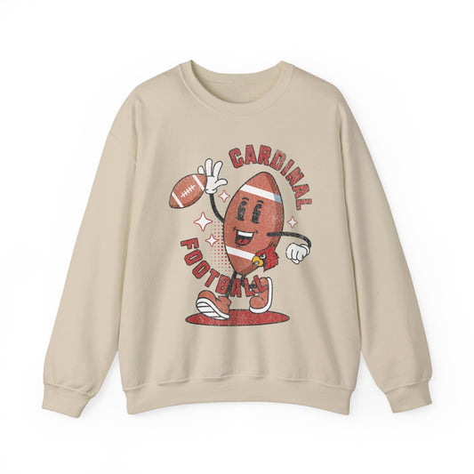 Retro Cardinal Football - Unisex Heavy Blend™ Crewneck Sweatshirt