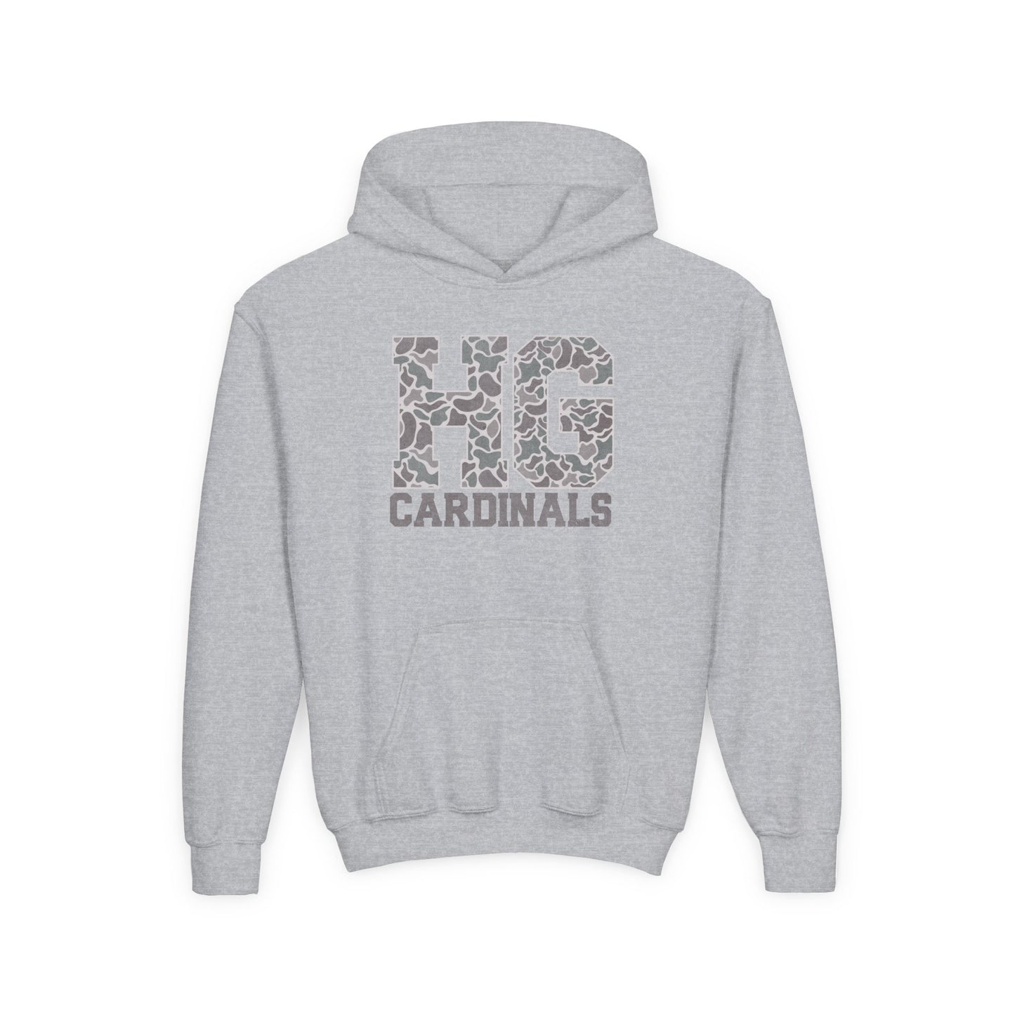 Old School Camo HG Cardinals - Youth Heavy Blend Hooded Sweatshirt