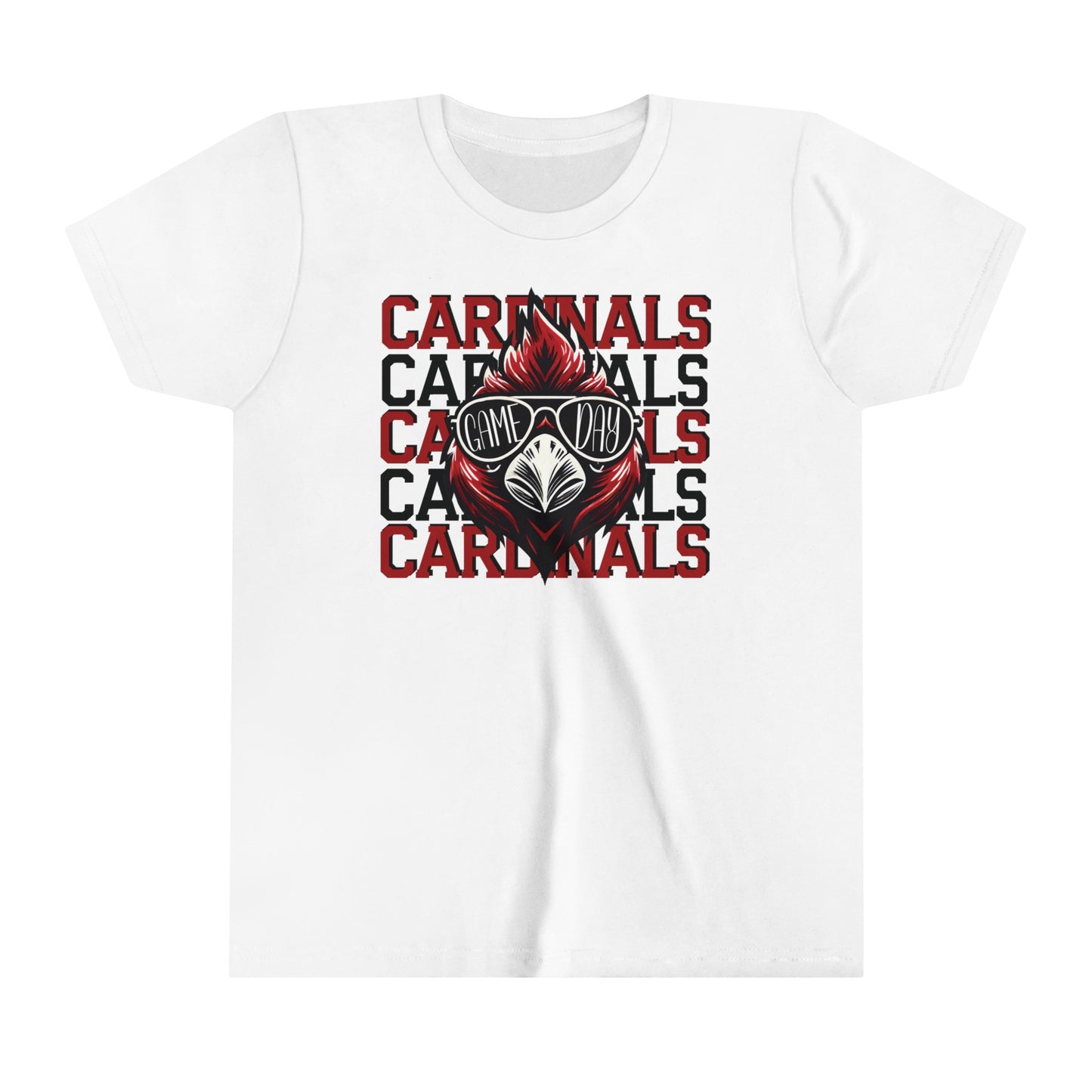 Cardinals Game Day Sunglasses - Bella + Canvas Youth Tee