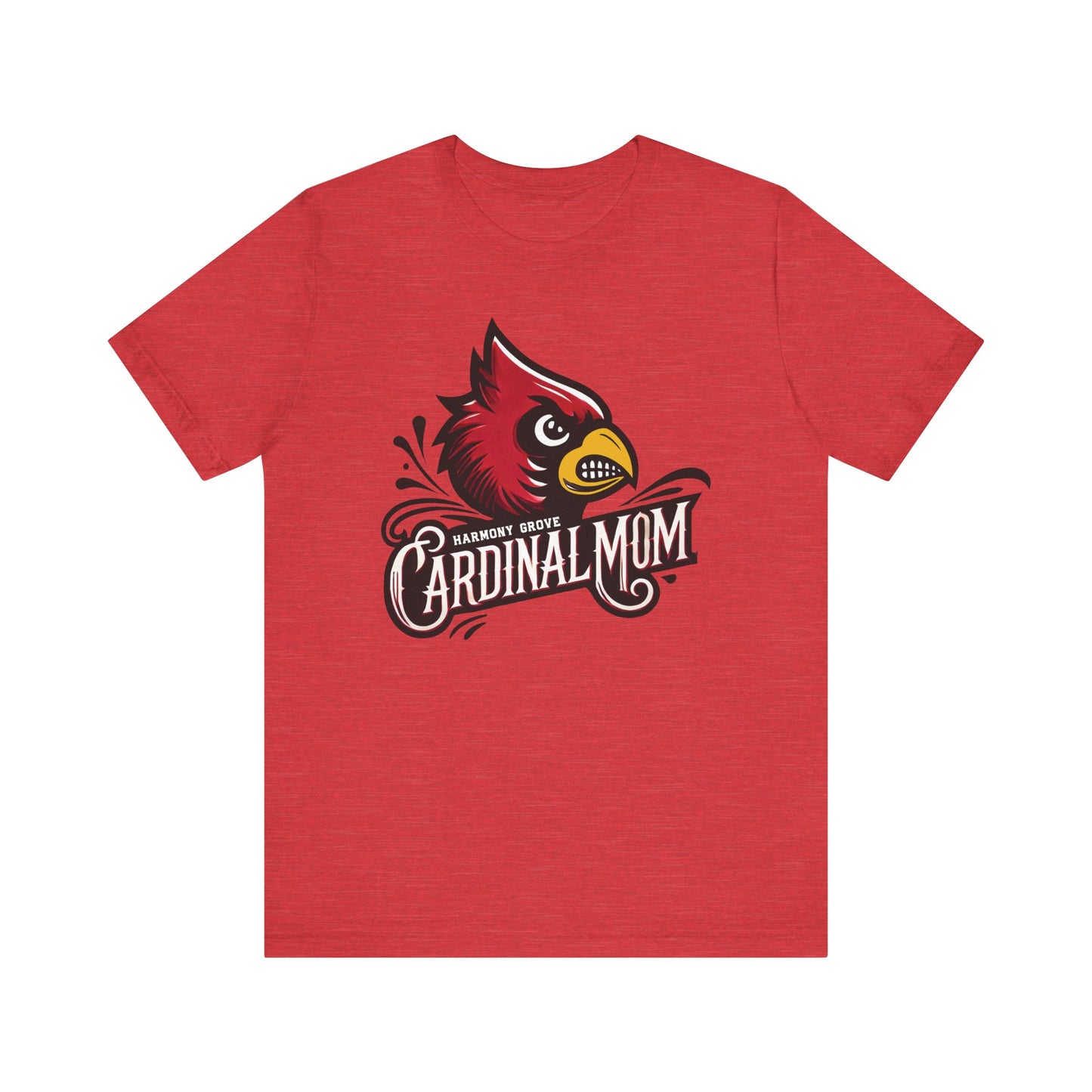 Harmony Grove Cardinal Mom - Bella + Canvas Short Sleeve Tee