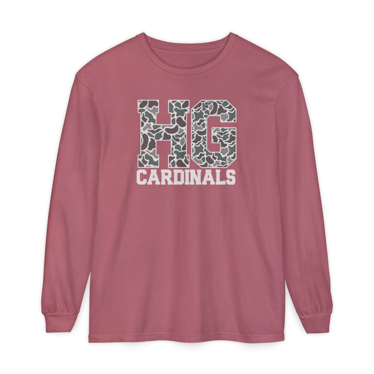 Old School Camo HG Cardinals - Comfort Colors Long Sleeve T-Shirt
