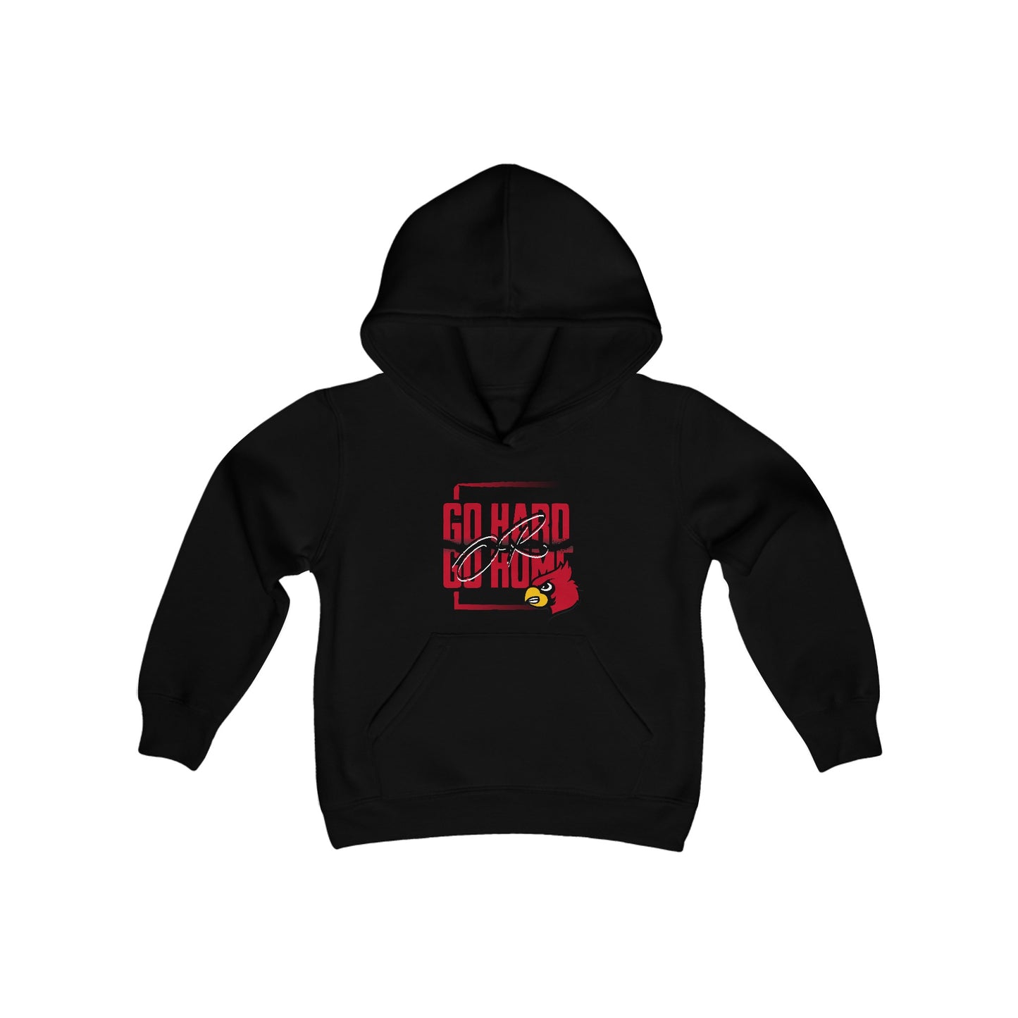 Go Hard or Go Home Cardinal - Youth Heavy Blend Hooded Sweatshirt