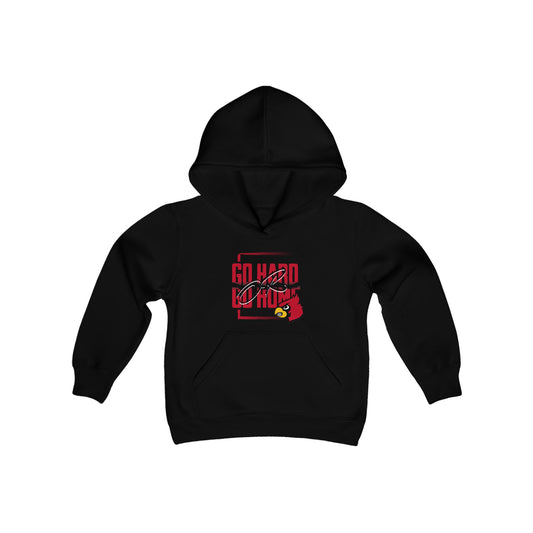 Go Hard or Go Home Cardinal - Youth Heavy Blend Hooded Sweatshirt