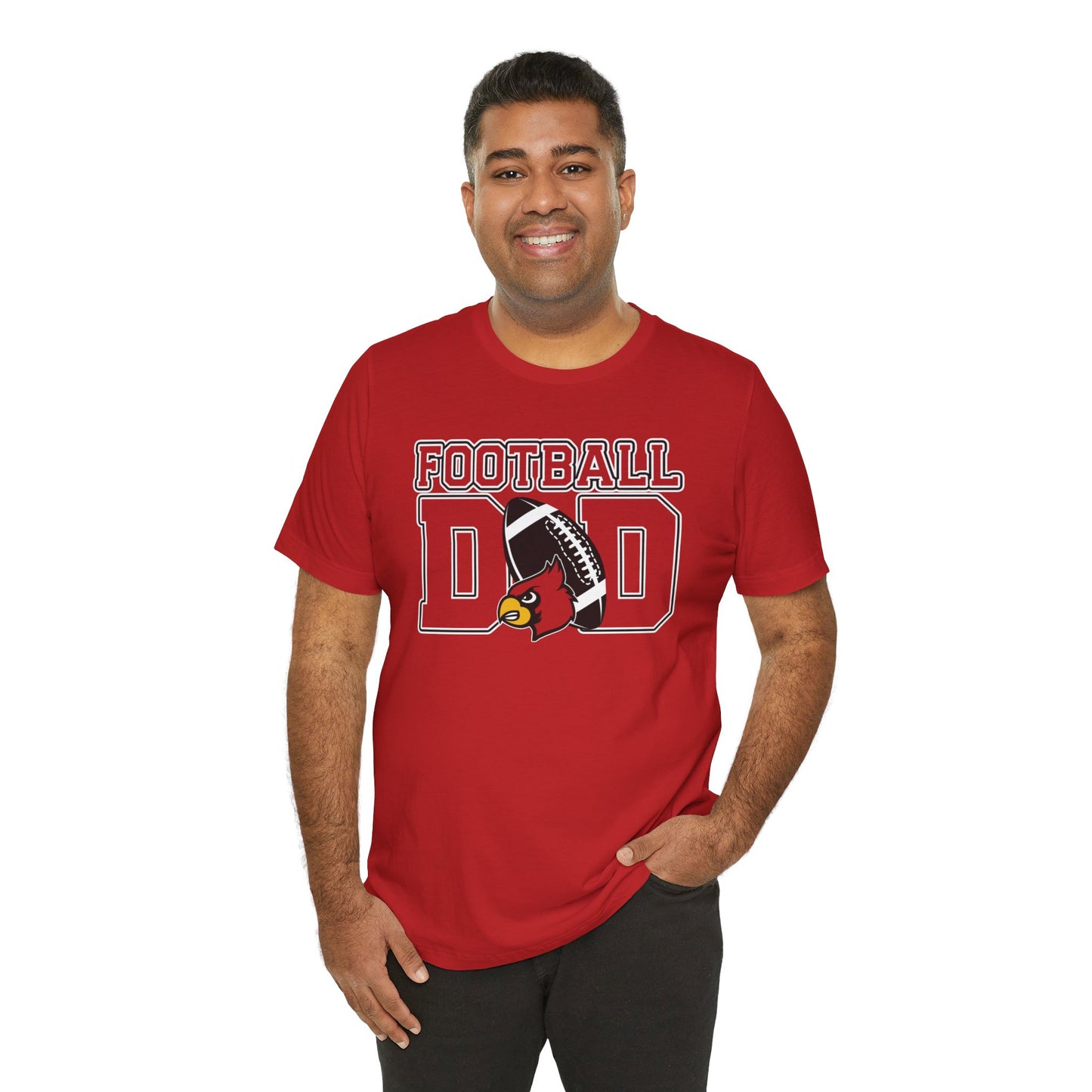 Football Dad Custom Player Name and Number - Bella + Canvas Short Sleeve Tee