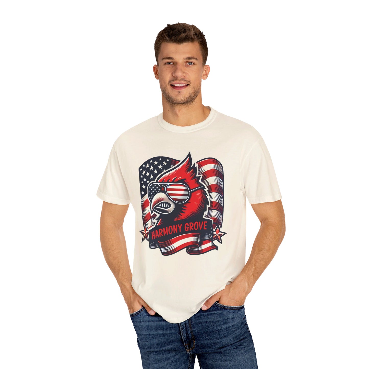 Patriotic Cardinal - Comfort Colors T-shirt