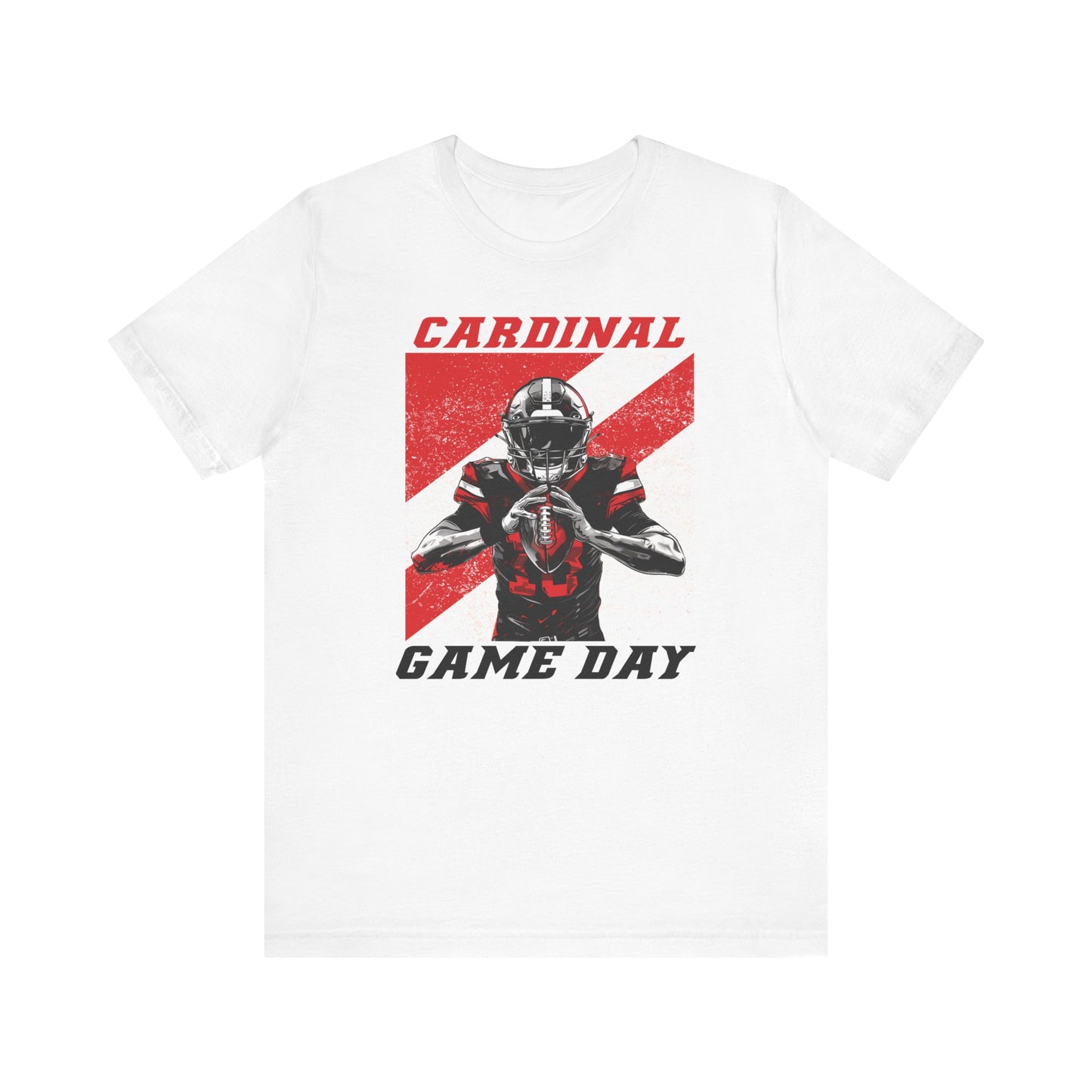 Cardinal Game Day Football - Bella + Canvas Short Sleeve Tee