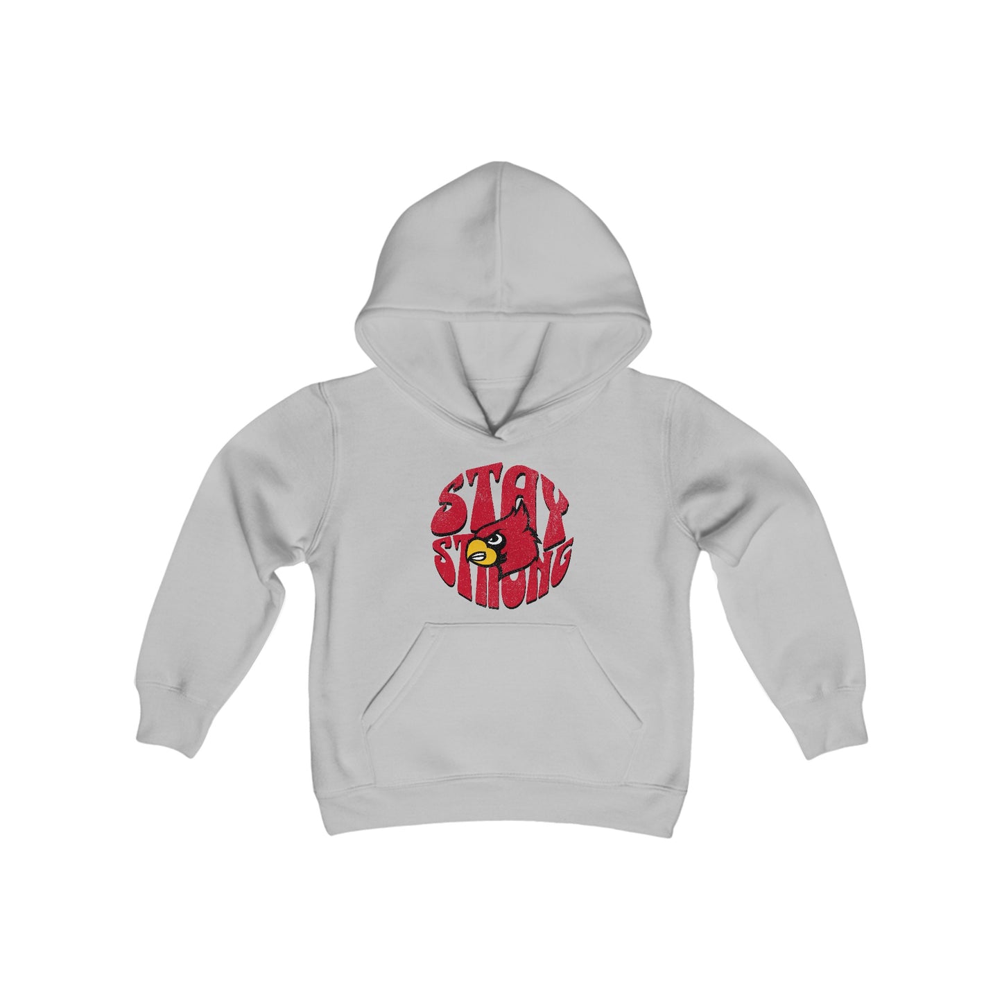 Stay Strong Cardinal - Youth Heavy Blend Hooded Sweatshirt