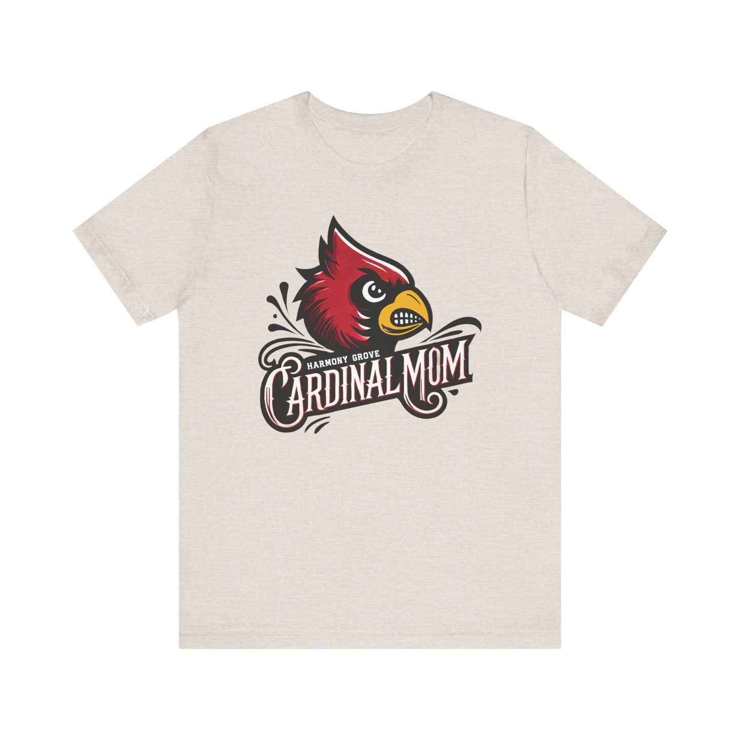 Harmony Grove Cardinal Mom - Bella + Canvas Short Sleeve Tee