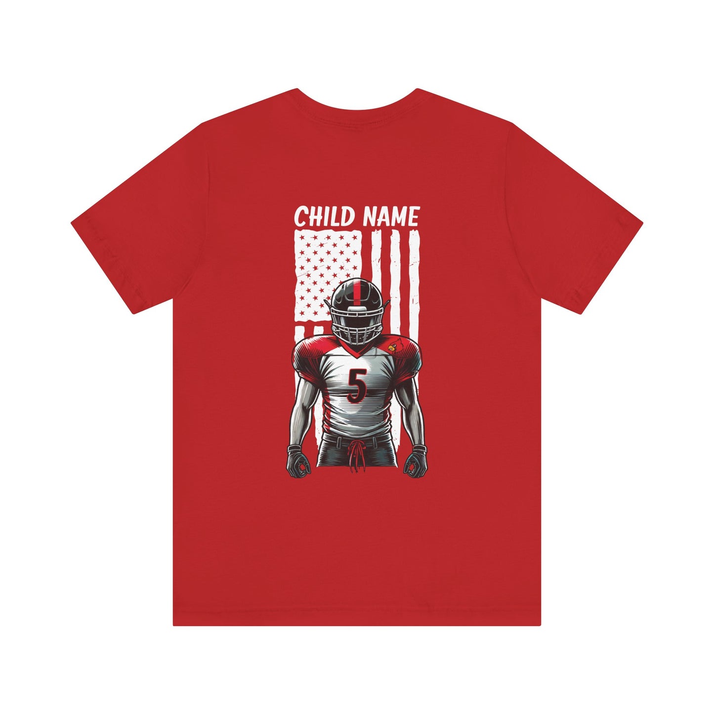Football Dad Custom Player Name and Number - Bella + Canvas Short Sleeve Tee