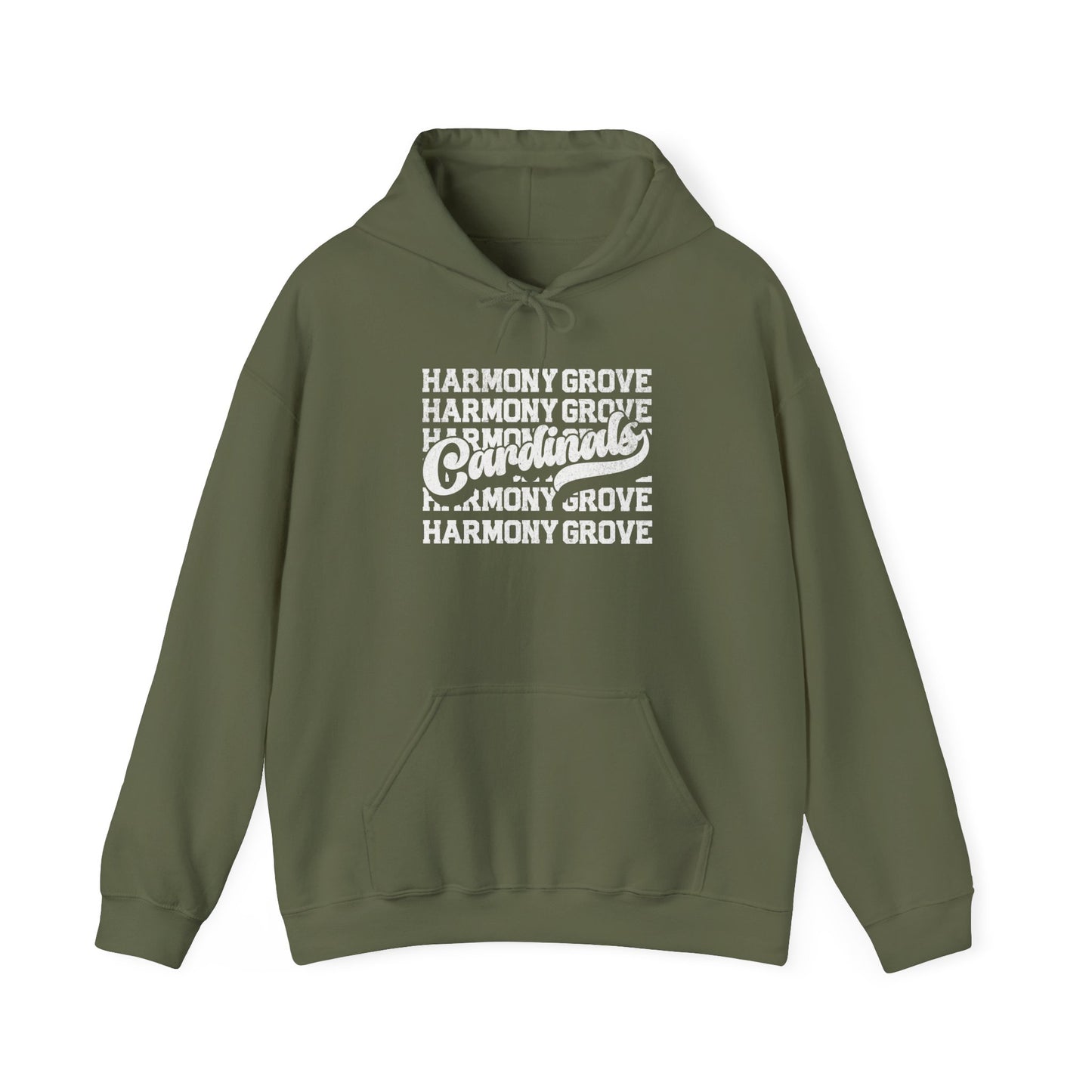 Vintage Harmony Grove Cardinals - Unisex Heavy Blend™ Hooded Sweatshirt