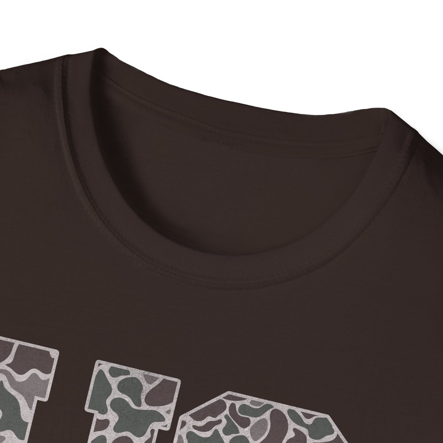 Old School Camo Distressed - Unisex Softstyle T-Shirt