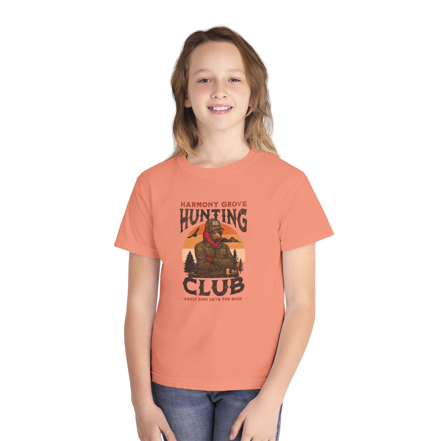 HG Hunting Club Camo - Youth Comfort Colors Tshirt