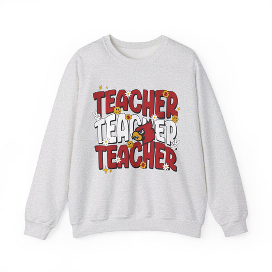Groovy Teacher 3 - Unisex Heavy Blend™ Crewneck Sweatshirt