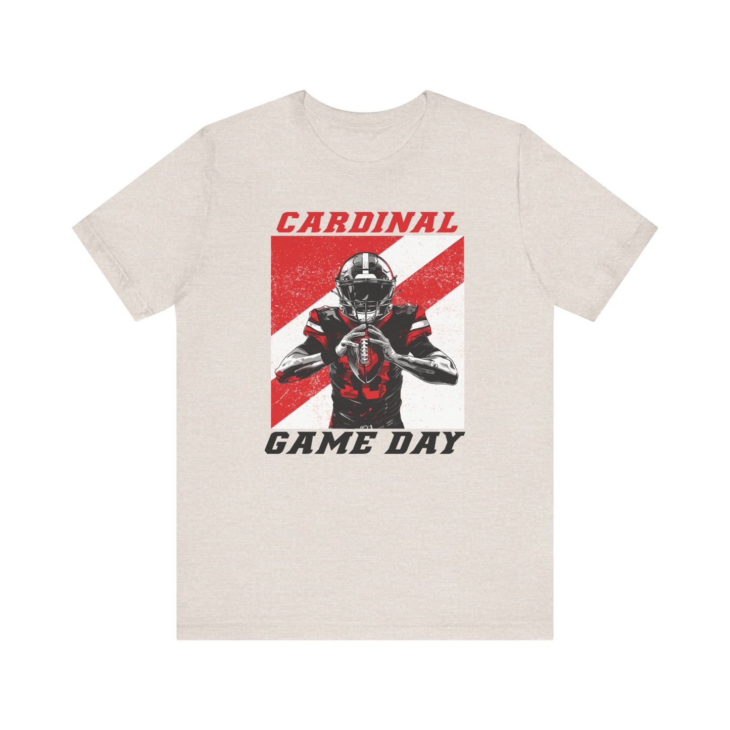 Cardinal Game Day Football - Bella + Canvas Short Sleeve Tee