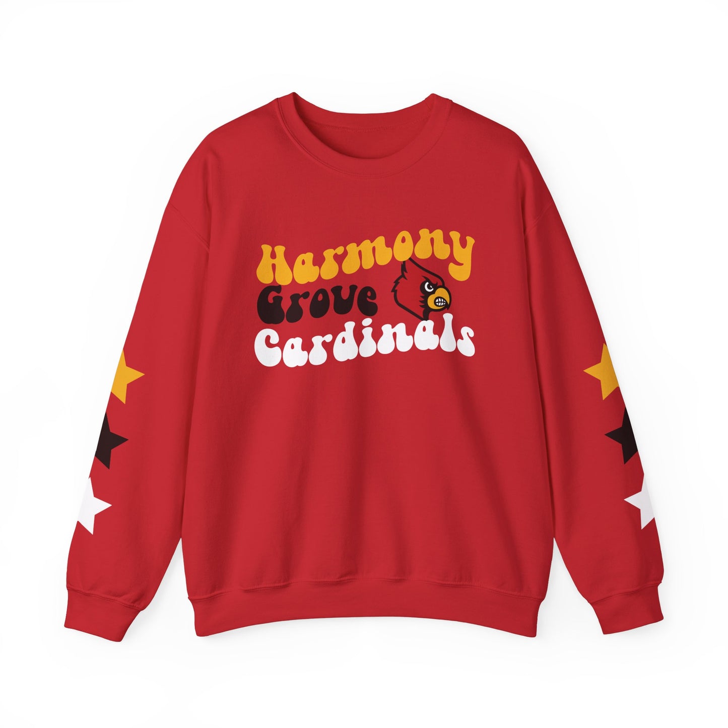 Harmony Grove Cardinals Star Sleeves - Unisex Heavy Blend™ Crewneck Sweatshirt