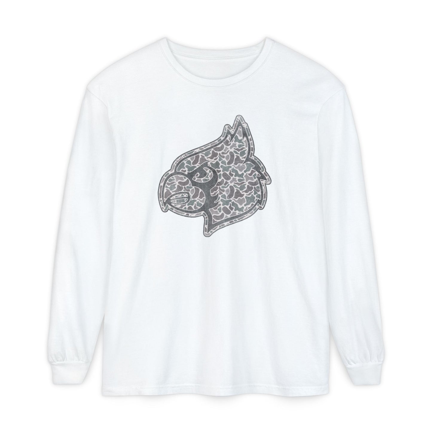 Old School Camo Cardinal - Comfort Colors Long Sleeve T-Shirt
