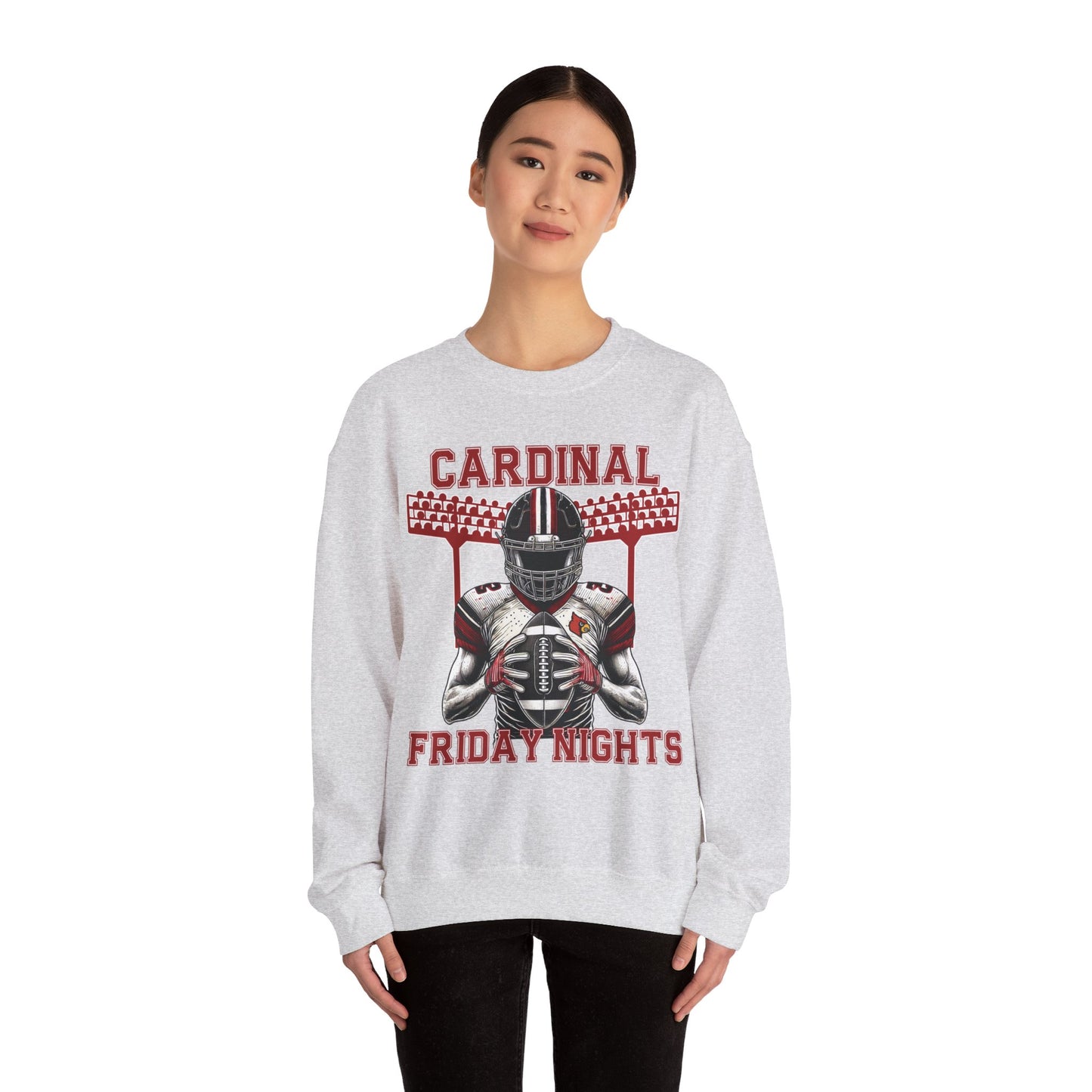 Cardinal Friday Nights Football - Unisex Heavy Blend™ Crewneck Sweatshirt