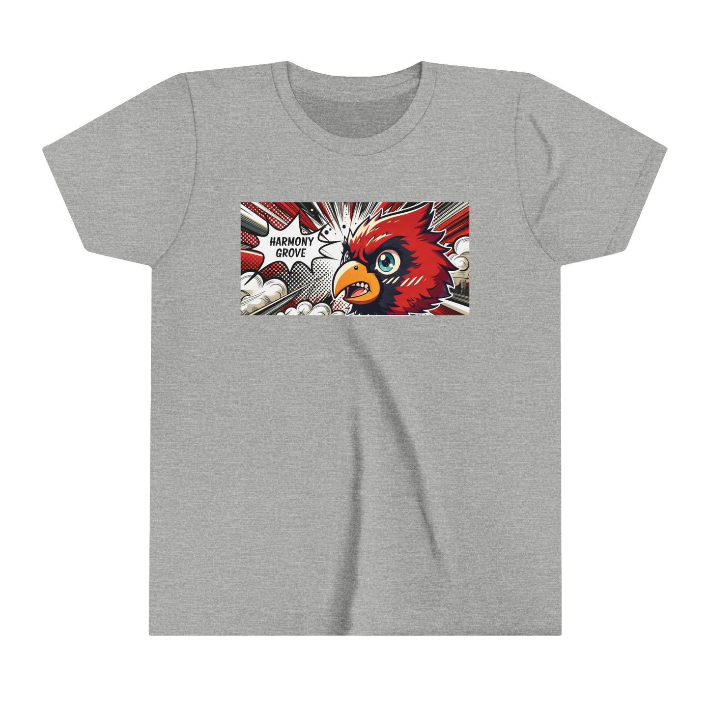 Harmony Grove Cardinals Comic Style - Bella + Canvas Youth Tee