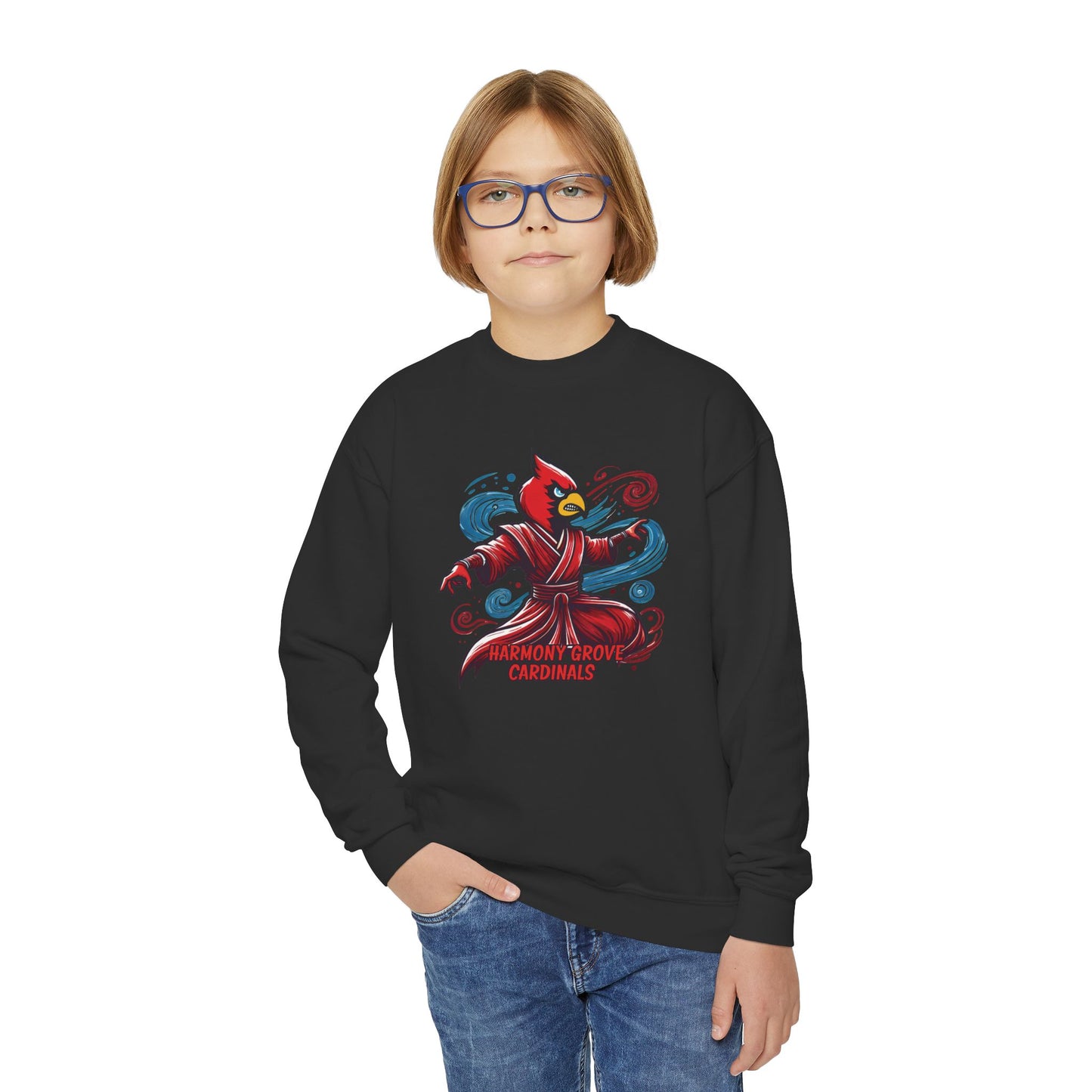 Airbender Harmony Grove Cardinal - Youth Crew Sweatshirt