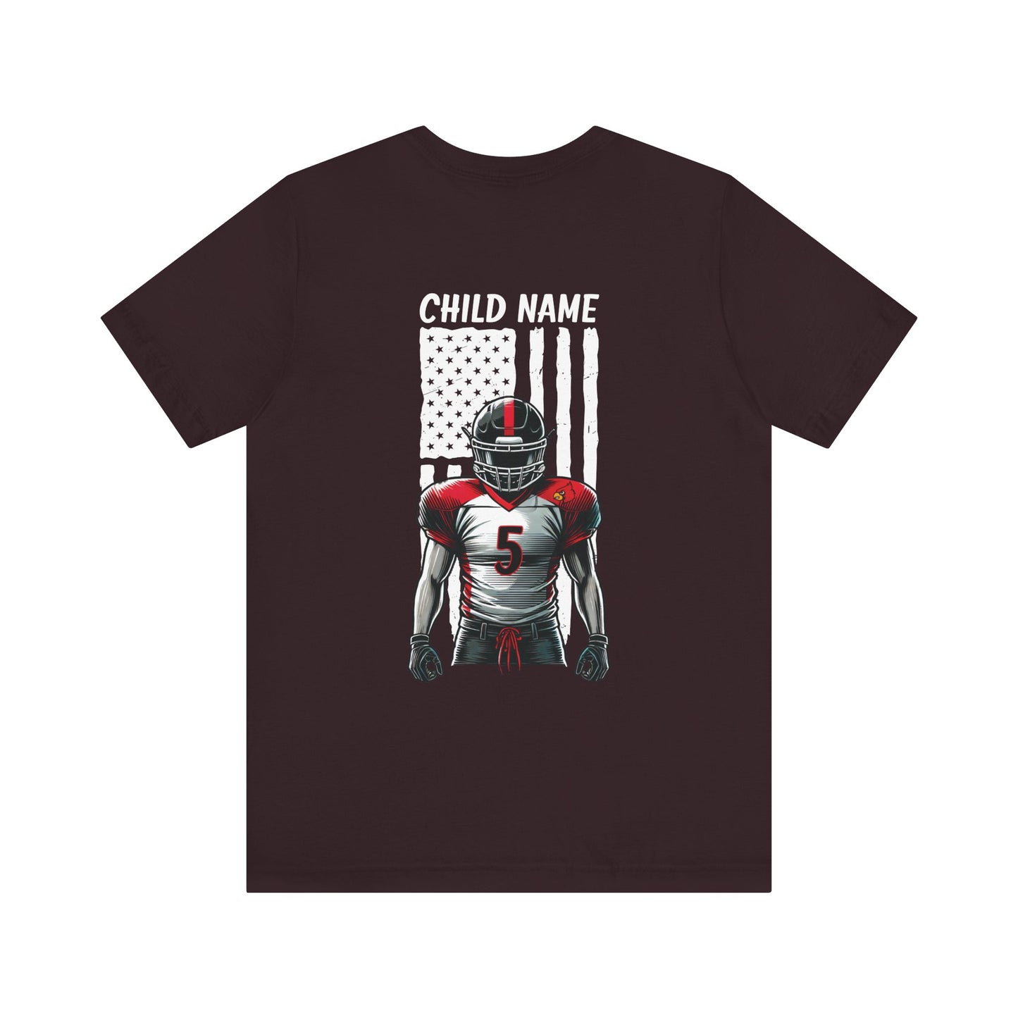 Football Dad Custom Player Name and Number - Bella + Canvas Short Sleeve Tee