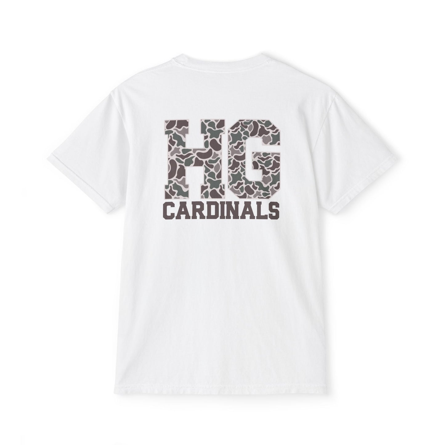 Unisex Pocket T-Shirt Cardinal + HG - Comfort Colors Tshirt