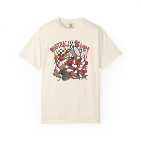 Cheer and Football Mom of Both - Comfort Colors T Shirt
