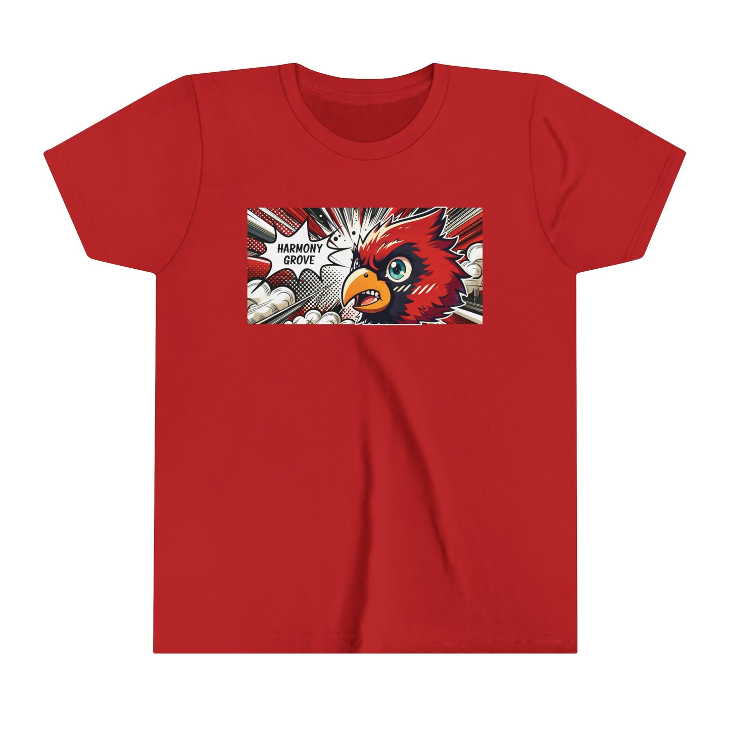 Harmony Grove Cardinals Comic Style - Bella + Canvas Youth Tee