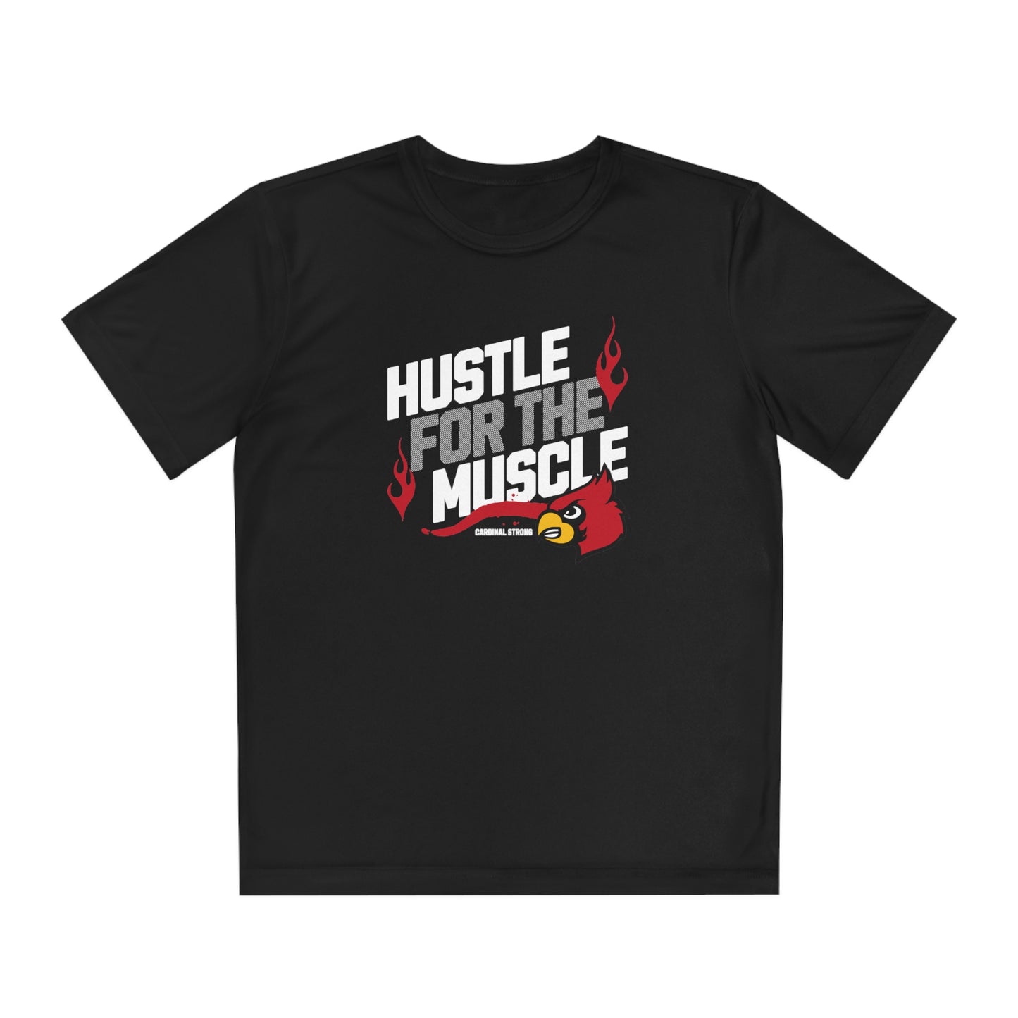 Hustle for the Muscle Cardinal - Youth Sport-Tek® Competitor™ Tee