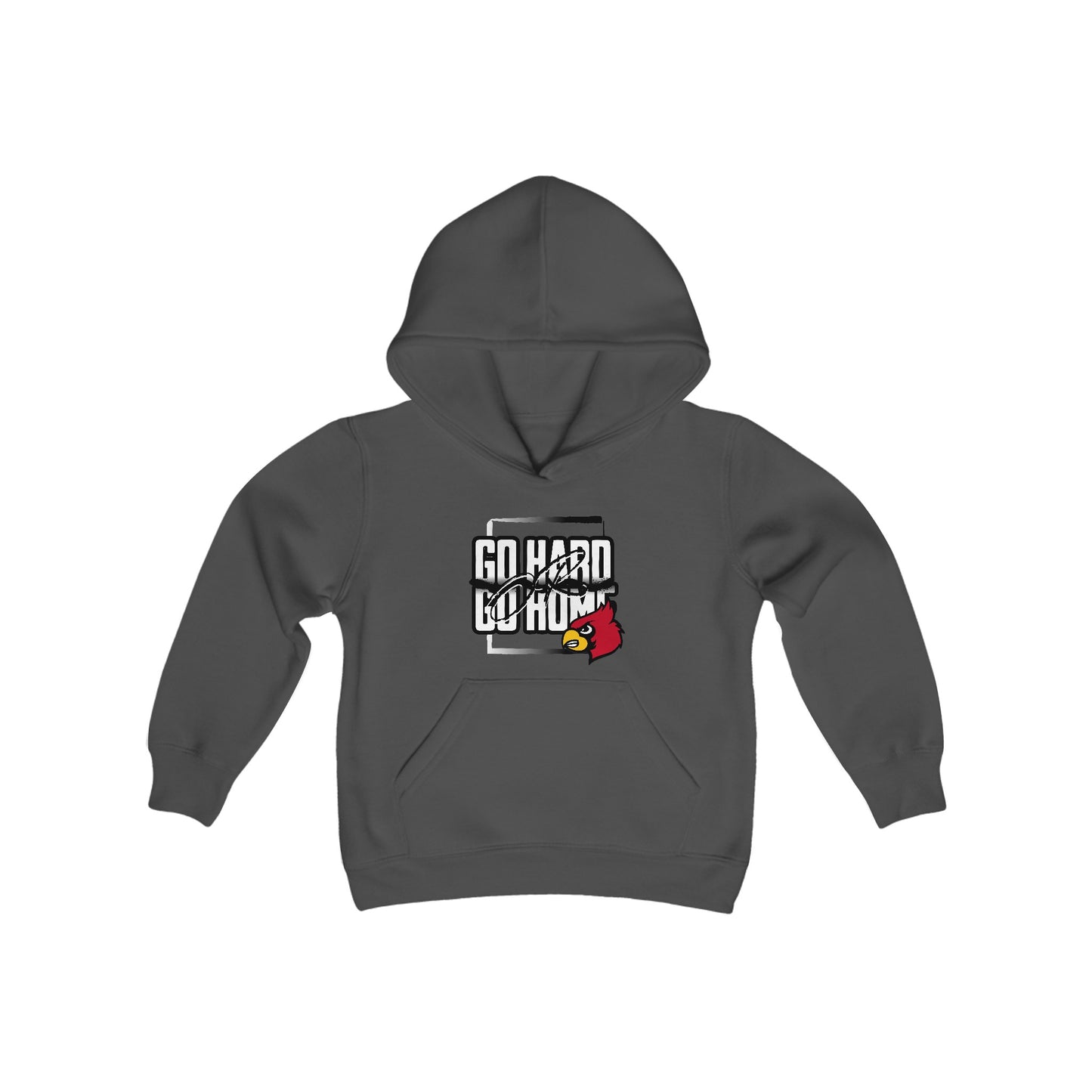 Go Hard or Go Home Cardinal - Youth Heavy Blend Hooded Sweatshirt