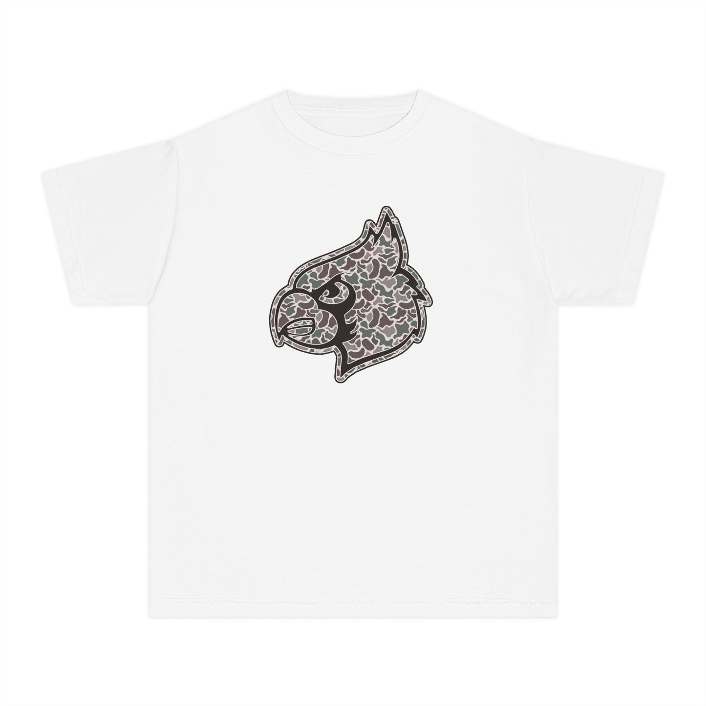 Old School Camo Cardinal - Youth Comfort Colors Tshirt
