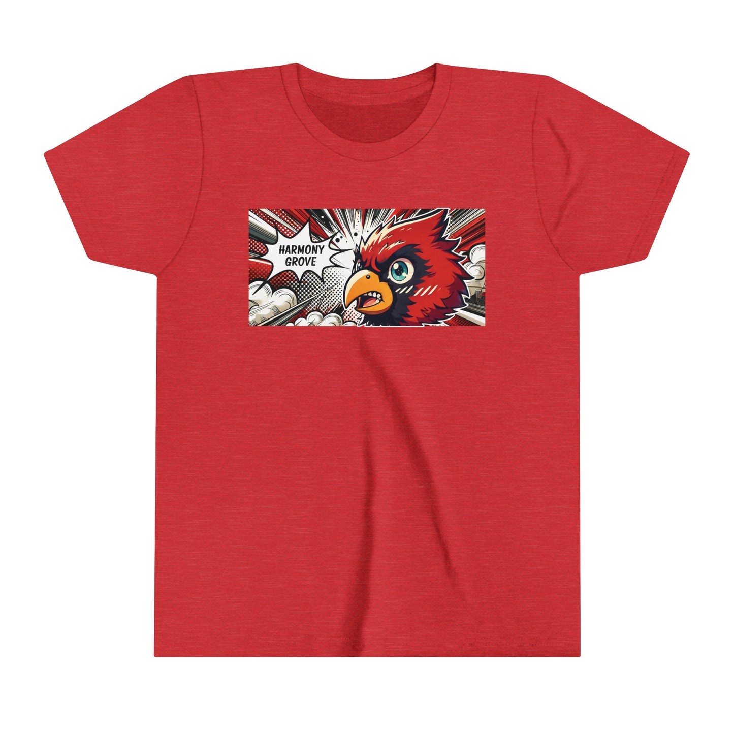 Harmony Grove Cardinals Comic Style - Bella + Canvas Youth Tee
