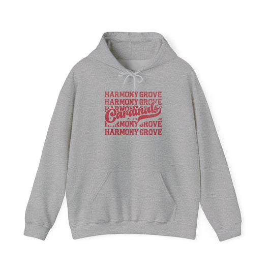Vintage Harmony Grove Cardinals - Unisex Heavy Blend™ Hooded Sweatshirt