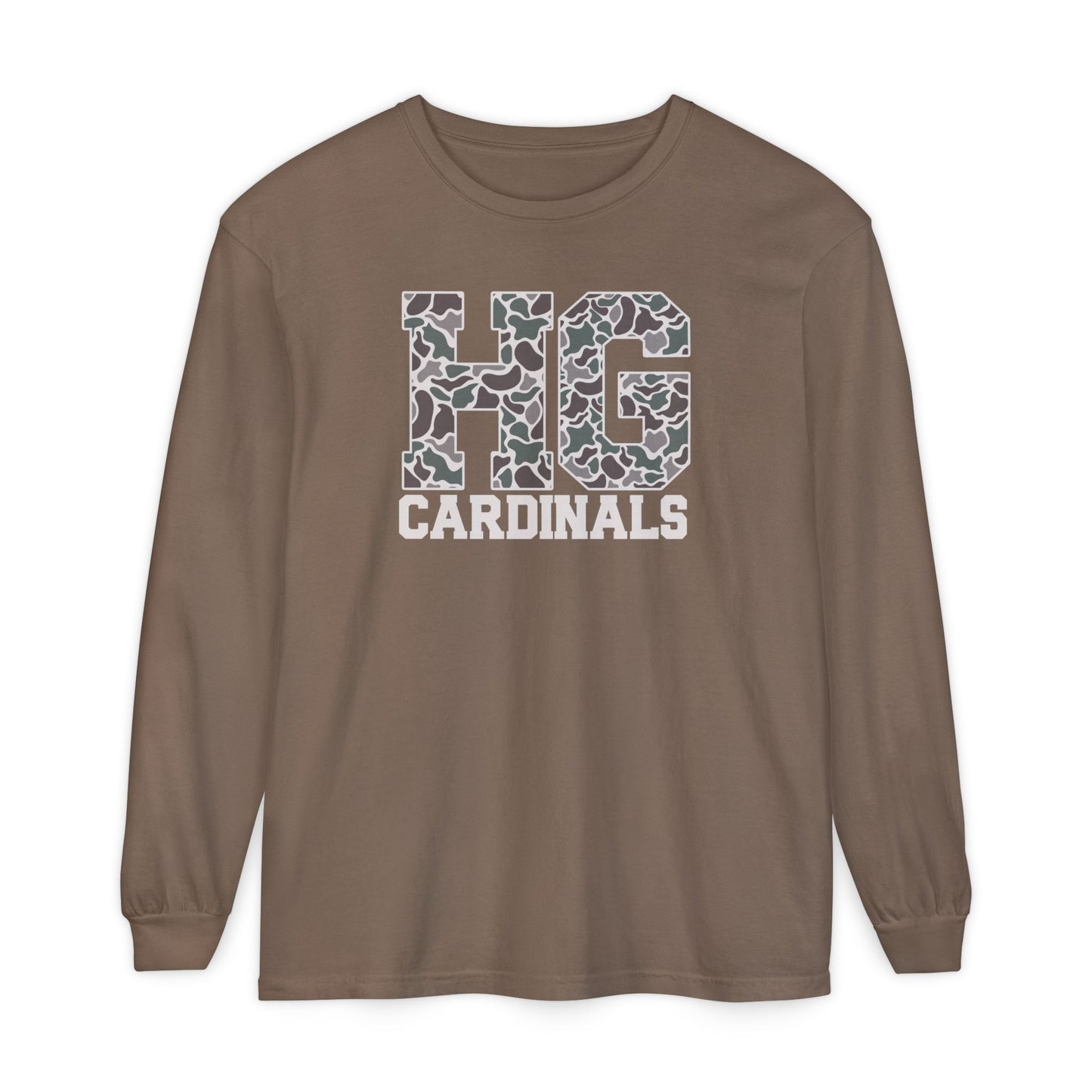 Old School Camo HG Cardinals - Comfort Colors Long Sleeve T-Shirt